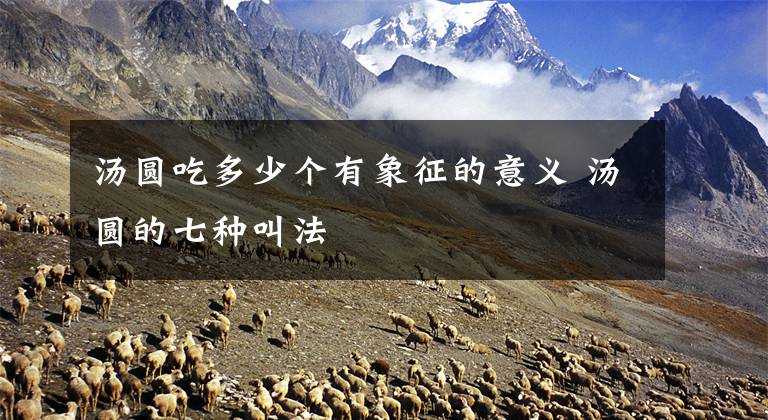 汤圆吃多少个有象征的意义 汤圆的七种叫法