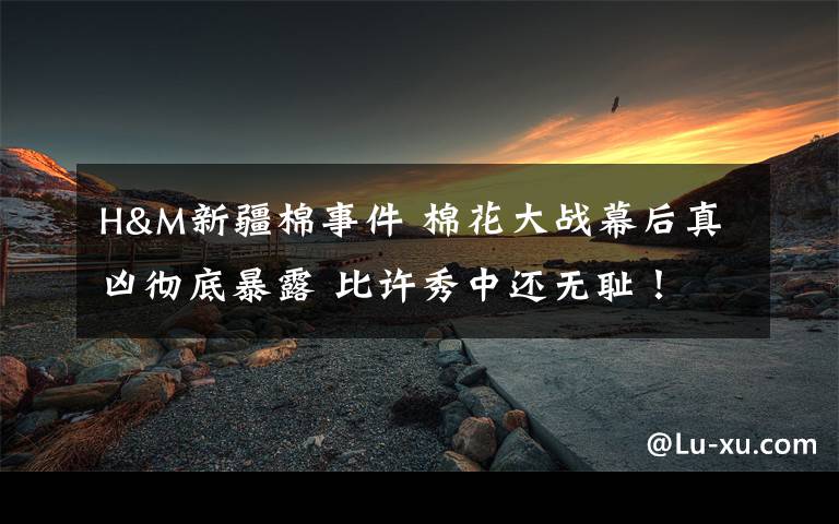 H&M新疆棉事件 棉花大战幕后真凶彻底暴露 比许秀中还无耻！