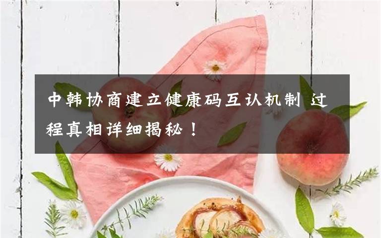 中韩协商建立健康码互认机制 过程真相详细揭秘！