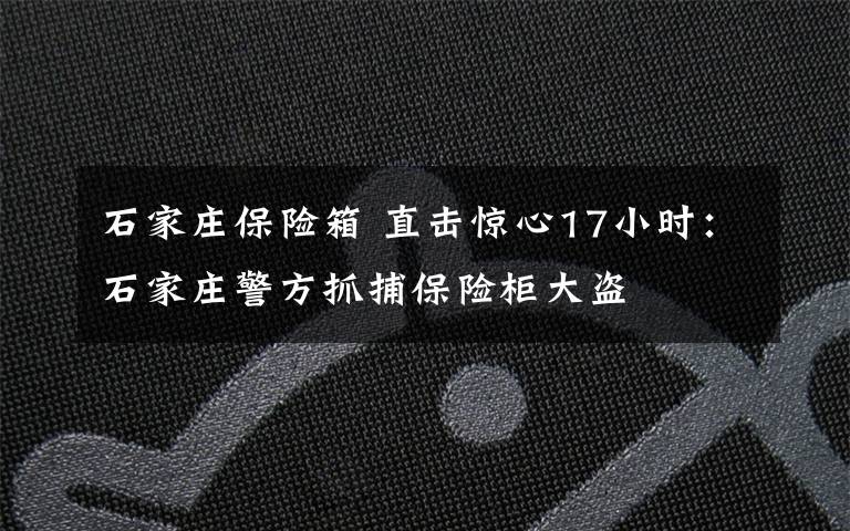 石家庄保险箱 直击惊心17小时：石家庄警方抓捕保险柜大盗