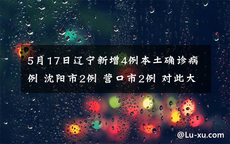 5月17日辽宁新增4例本土确诊病例 沈阳市2例 营口市2例 对此大家怎么看？