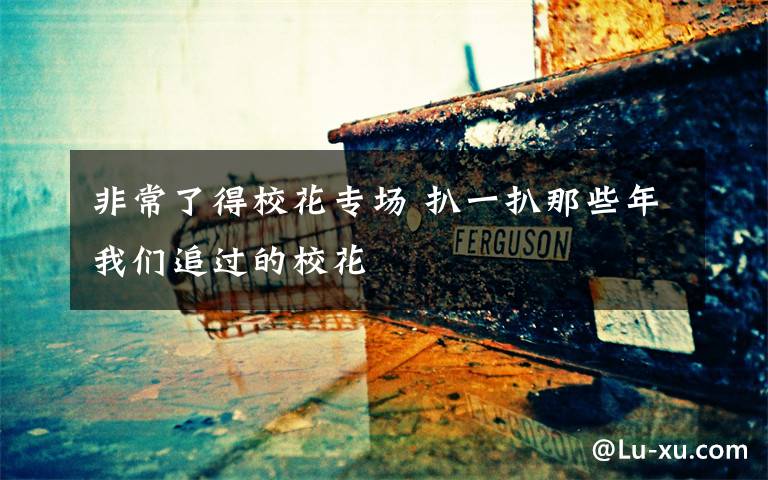 非常了得校花专场 扒一扒那些年我们追过的校花