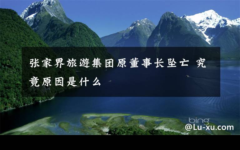 张家界旅游集团原董事长坠亡 究竟原因是什么