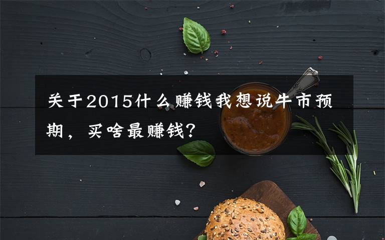 关于2015什么赚钱我想说牛市预期，买啥最赚钱？