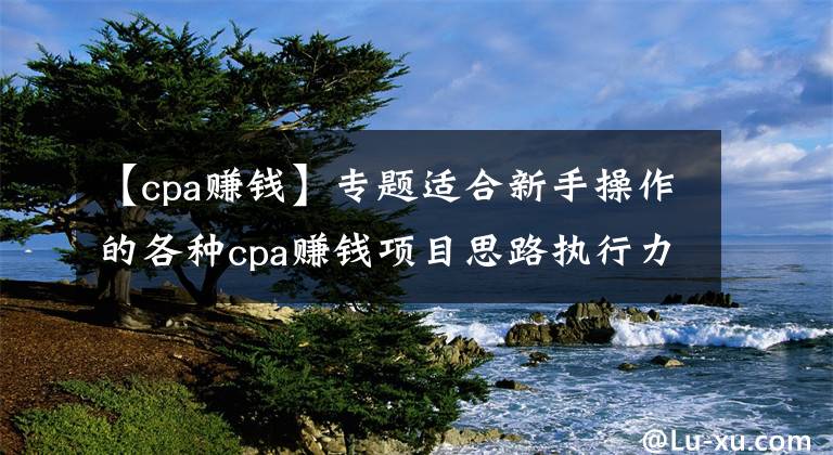 【cpa赚钱】专题适合新手操作的各种cpa赚钱项目思路执行力决定你的收益