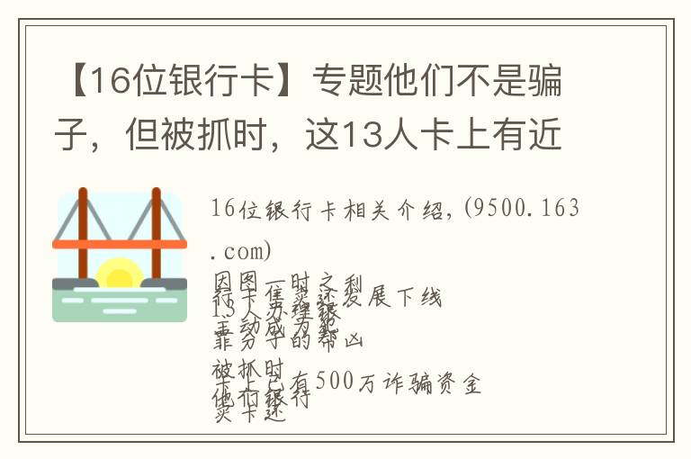【16位银行卡】专题他们不是骗子，但被抓时，这13人卡上有近500万！