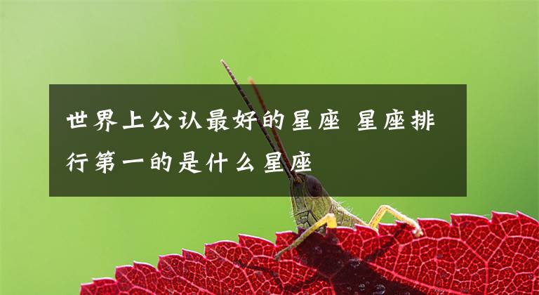 世界上公认最好的星座 星座排行第一的是什么星座