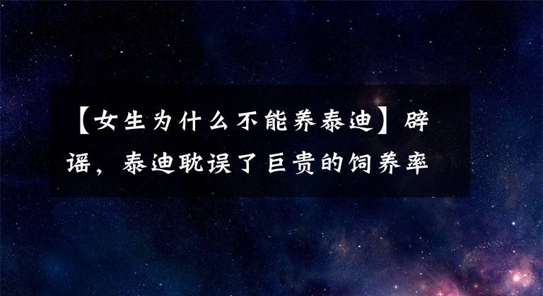 【女生为什么不能养泰迪】辟谣，泰迪耽误了巨贵的饲养率？背后暗藏的五点拒养原因才是关键