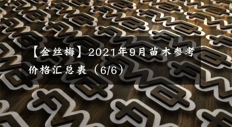 【金丝梅】2021年9月苗木参考价格汇总表（6/6）