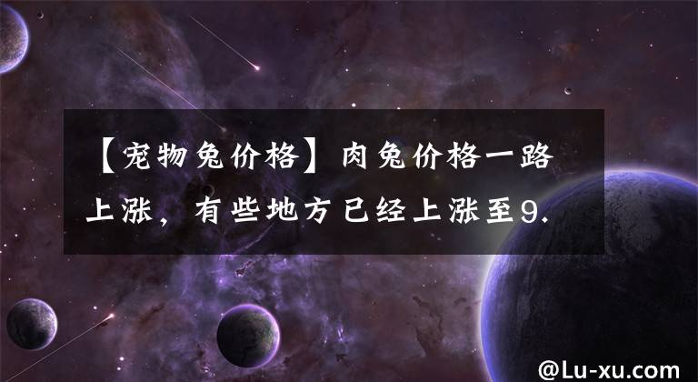 【宠物兔价格】肉兔价格一路上涨，有些地方已经上涨至9.3元/斤