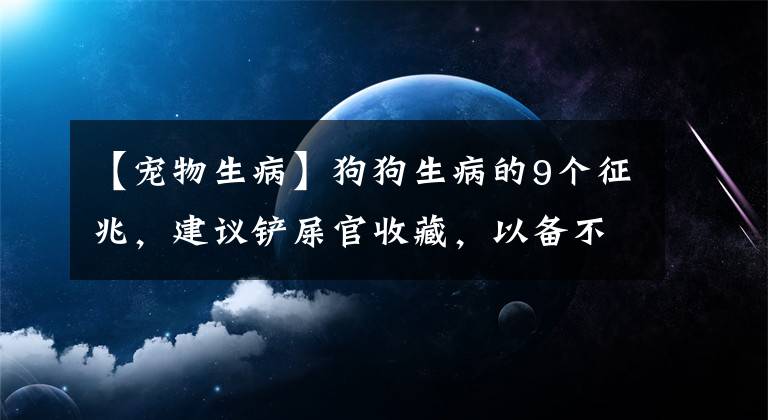 【宠物生病】狗狗生病的9个征兆，建议铲屎官收藏，以备不时之需