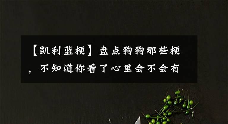 【凯利蓝梗】盘点狗狗那些梗，不知道你看了心里会不会有梗
