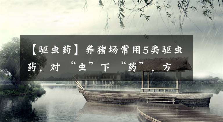 【驱虫药】养猪场常用5类驱虫药，对 “虫”下 “药”，方能见效！