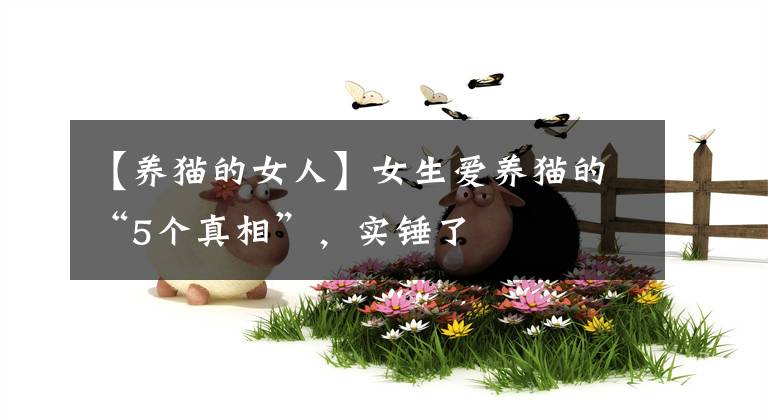 【养猫的女人】女生爱养猫的“5个真相”，实锤了