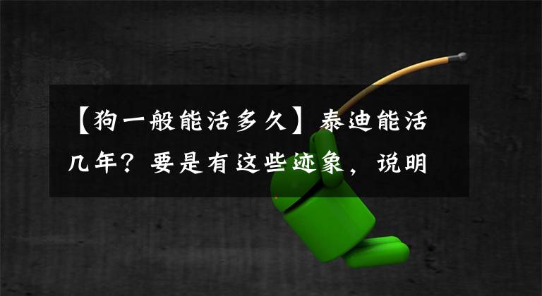 【狗一般能活多久】泰迪能活几年？要是有这些迹象，说明它老了