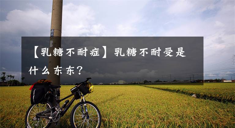 【乳糖不耐症】乳糖不耐受是什么东东？