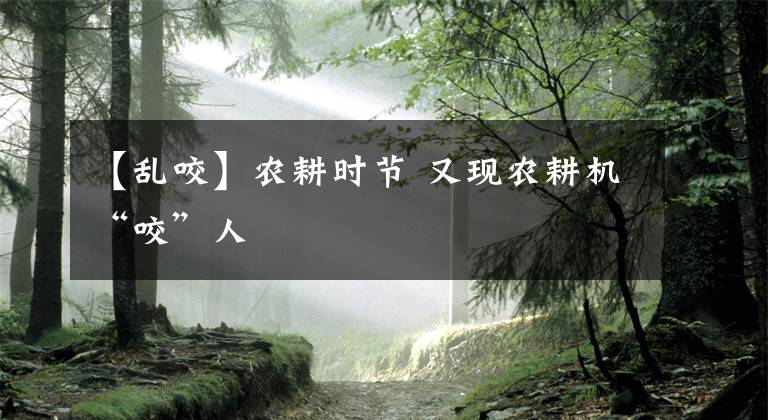 【乱咬】农耕时节 又现农耕机“咬”人