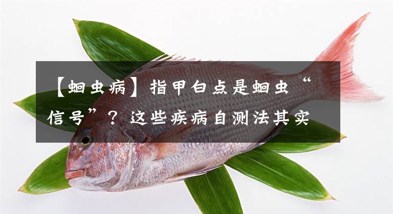 【蛔虫病】指甲白点是蛔虫“信号”？这些疾病自测法其实是自己吓自己