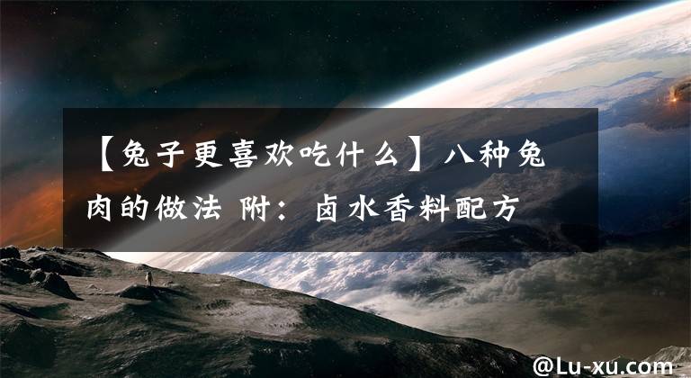 【兔子更喜欢吃什么】八种兔肉的做法 附：卤水香料配方