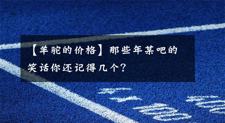 【羊驼的价格】那些年某吧的笑话你还记得几个？