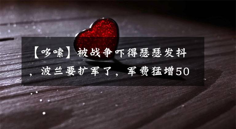【哆嗦】被战争吓得瑟瑟发抖，波兰要扩军了，军费猛增50%，甘当美国打手
