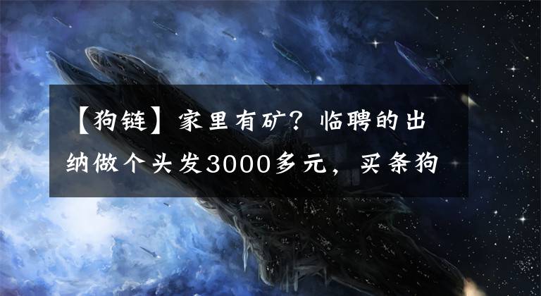 【狗链】家里有矿？临聘的出纳做个头发3000多元，买条狗链上千元……