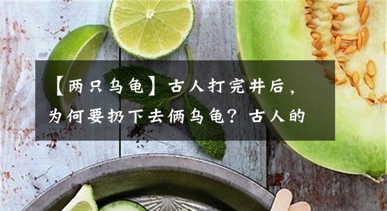 【两只乌龟】古人打完井后，为何要扔下去俩乌龟？古人的智慧让人折服