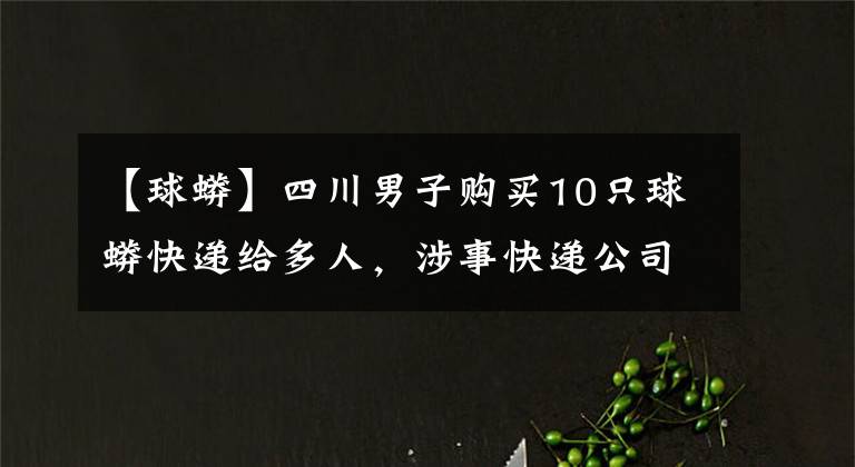 【球蟒】四川男子购买10只球蟒快递给多人，涉事快递公司被查处