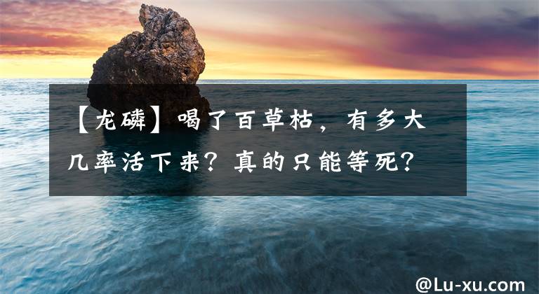 【龙磷】喝了百草枯，有多大几率活下来？真的只能等死？医生公开治愈方法