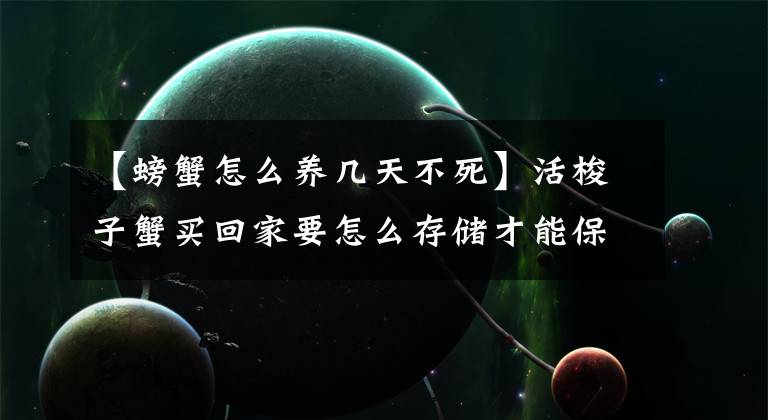 【螃蟹怎么养几天不死】活梭子蟹买回家要怎么存储才能保证鲜活？