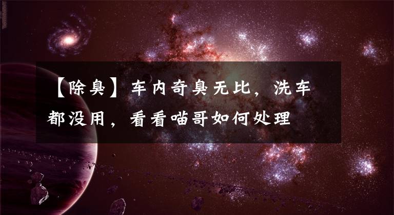 【除臭】车内奇臭无比，洗车都没用，看看喵哥如何处理