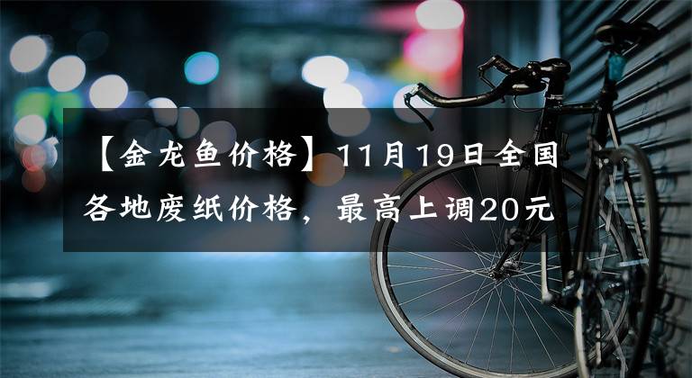 【金龙鱼价格】11月19日全国各地废纸价格，最高上调20元/吨，最高下调50元/吨