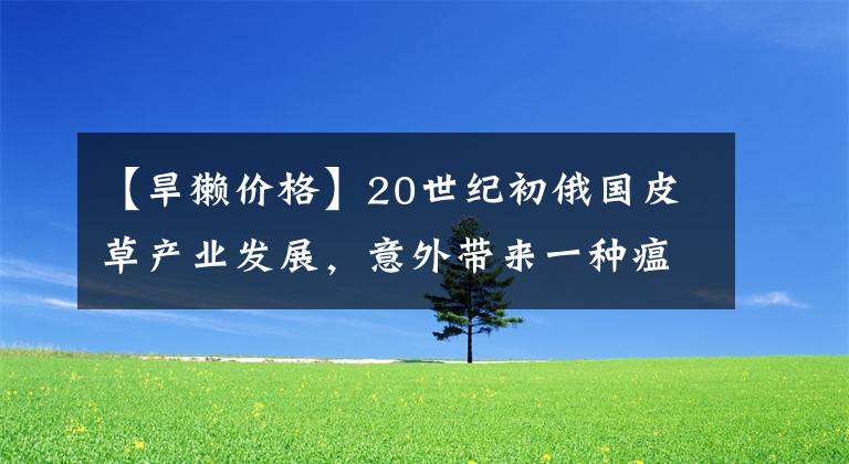 【旱獭价格】20世纪初俄国皮草产业发展，意外带来一种瘟疫，中国东北受灾最重