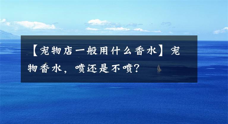 【宠物店一般用什么香水】宠物香水，喷还是不喷？