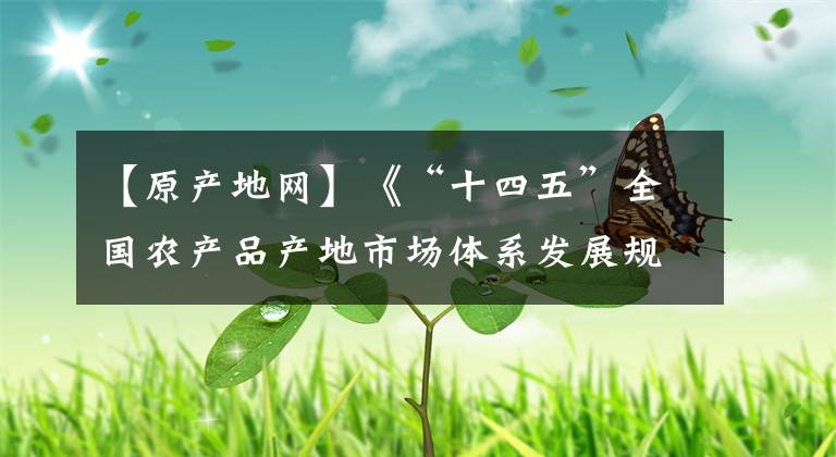 【原产地网】《“十四五”全国农产品产地市场体系发展规划》发布