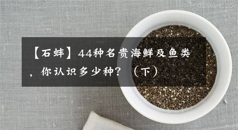 【石蚌】44种名贵海鲜及鱼类，你认识多少种？（下）