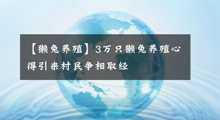 【獭兔养殖】3万只獭兔养殖心得引来村民争相取经