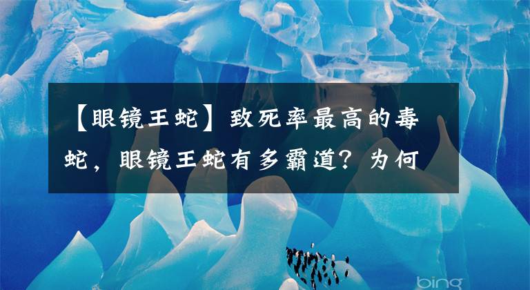 【眼镜王蛇】致死率最高的毒蛇，眼镜王蛇有多霸道？为何会追着人跑？