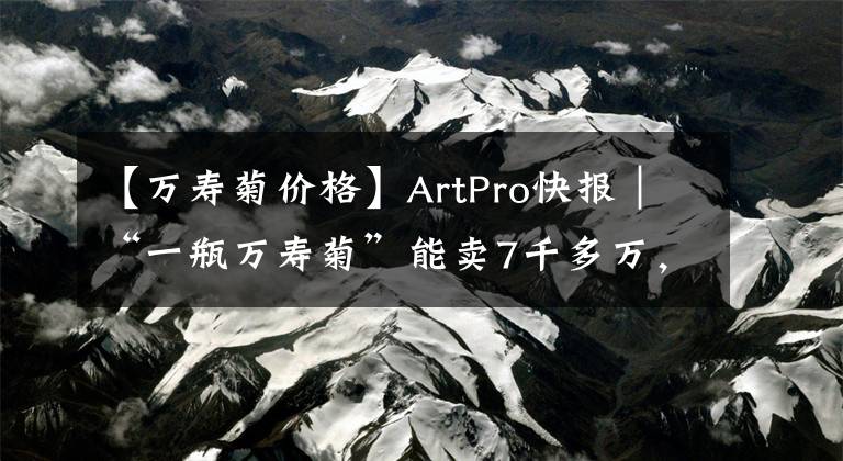 【万寿菊价格】ArtPro快报｜“一瓶万寿菊”能卖7千多万，只因它出自常玉之手