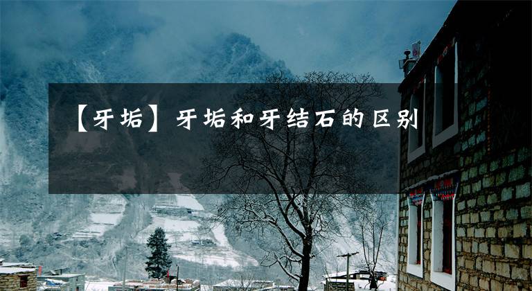 【牙垢】牙垢和牙结石的区别