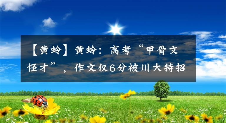 【黄蛉】黄蛉：高考“甲骨文怪才”，作文仅6分被川大特招。却自毁前程