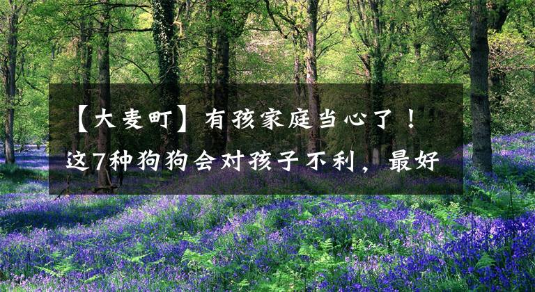 【大麦町】有孩家庭当心了！这7种狗狗会对孩子不利，最好不要养