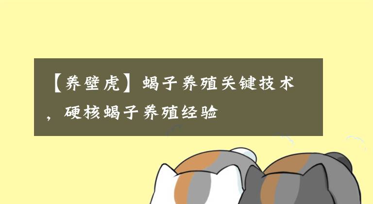 【养壁虎】蝎子养殖关键技术，硬核蝎子养殖经验