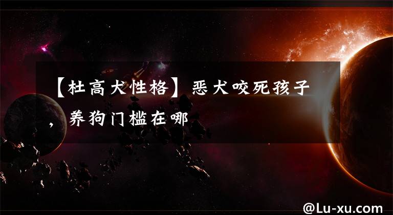【杜高犬性格】恶犬咬死孩子，养狗门槛在哪