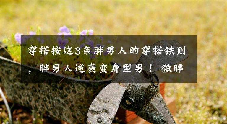 穿搭按这3条胖男人的穿搭铁则，胖男人逆袭变身型男！ 微胖男穿搭整套