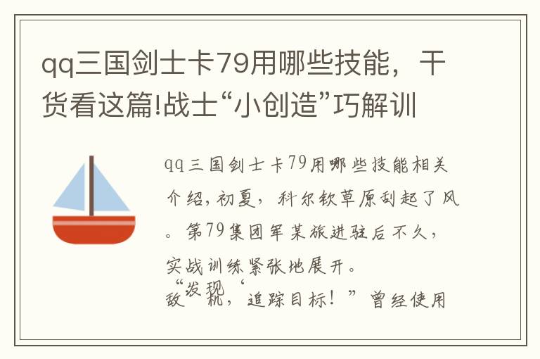 qq三国剑士卡79用哪些技能，干货看这篇!战士“小创造”巧解训练难题