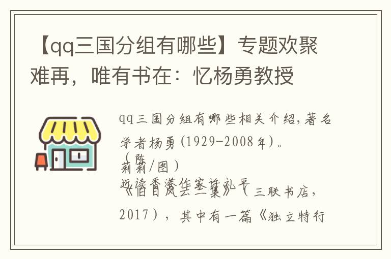【qq三国分组有哪些】专题欢聚难再，唯有书在：忆杨勇教授