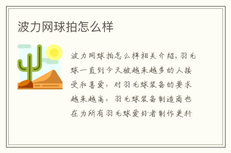 波力网球拍怎么样
