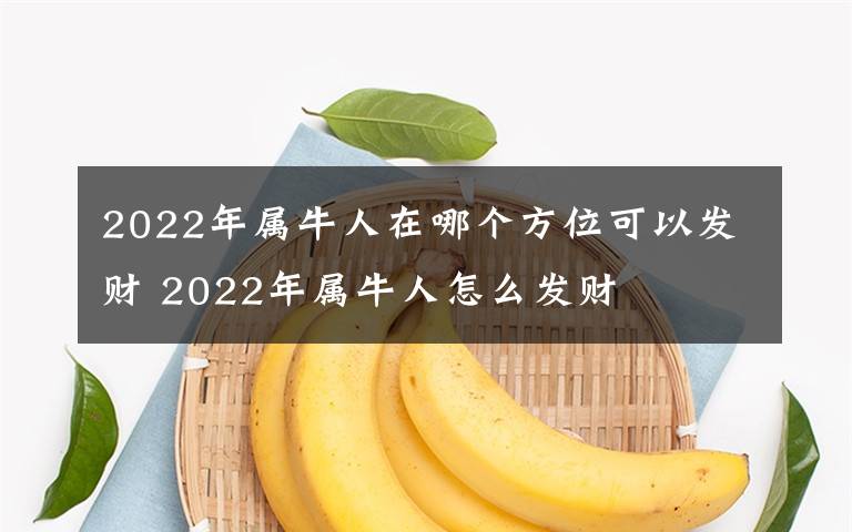 2022年属牛人在哪个方位可以发财 2022年属牛人怎么发财