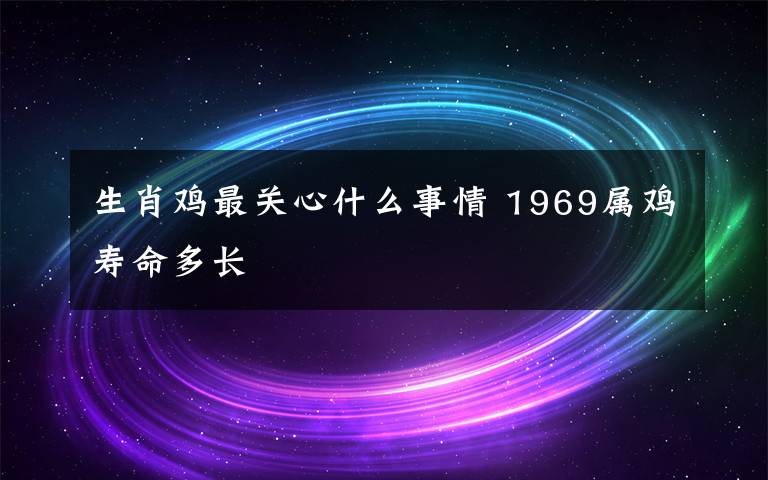 生肖鸡最关心什么事情 1969属鸡寿命多长